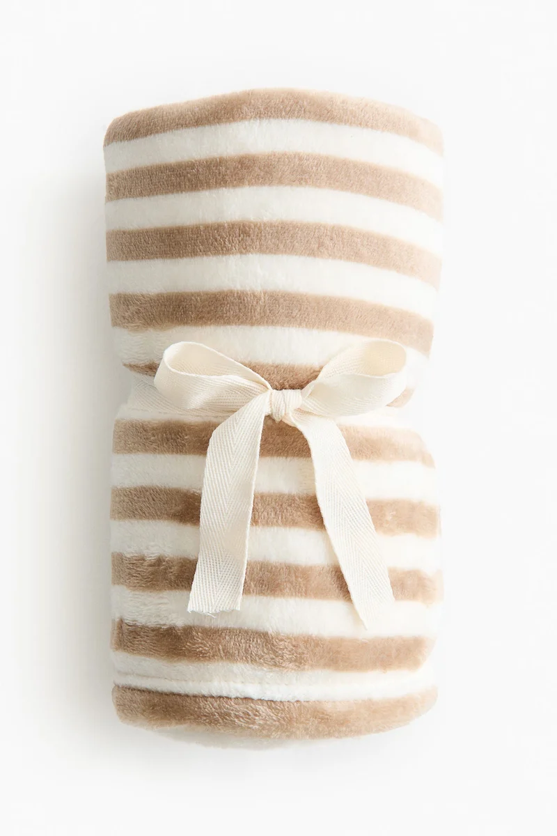 H&M Striped fleece blanket